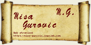 Miša Gurović vizit kartica
